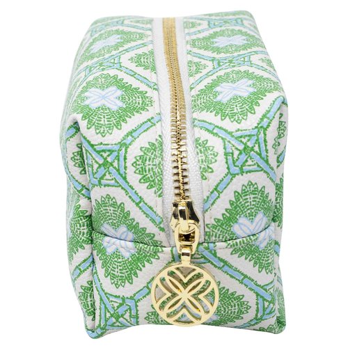 Lilly Pulitzer 4 Piece Travel Toiletry Bag, Cute Luggage Case for Adults, Zipper Pouch Set for Cosmetics, Small Pouch Bag for Supplies, Makeup or Toiletries (Swayin in the Breeze)