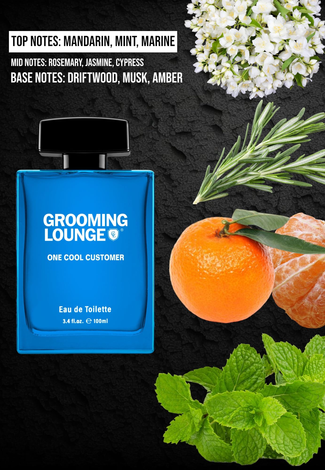 Grooming Lounge Men's Fagrances Eau de Best Perfume for Men - For Warm and Mischievous Mens Fragrances - So Handsome Devil Perfumes Women, Men & Unisex 3.4 oz (One Cool Customer)