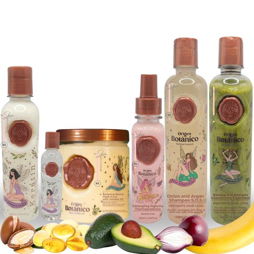 Ritual Botánico Keratina Orgánica | Treatment to Straighten, Repair and Relax Hair | All Natural, Organic & Vegan Ingredients | Product of Colombia | 6 Piece Kit