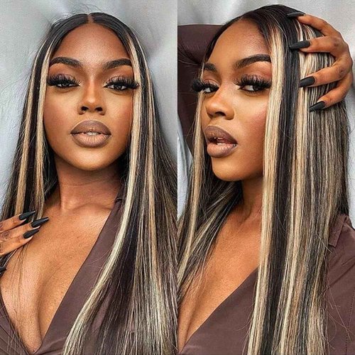 Teveshine 22inch Balayage Wig Human Hair 13x6 Ombre Lace Front Wig Pre Plucked With Baby Hair 180 Density FB27 Colored HD Glueless Balayage Wig Human Hair
