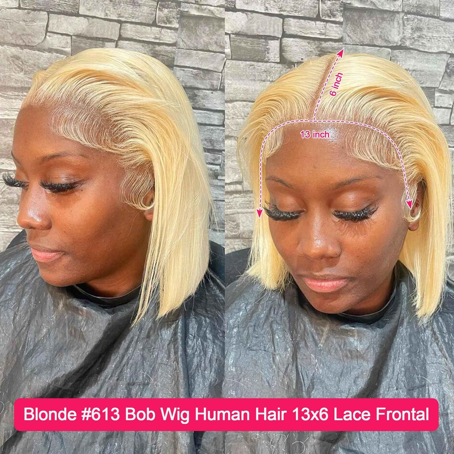 Honey Blonde 13x6 Transparent Lace Frontal Wigs For Black Women 180% Density 13x6 Blonde Short Straight Lace Bob Wigs Human Hair Pre Plucked Brazilian Remy Human Hair Blonde Glueless Lace Wig 16 Inch
