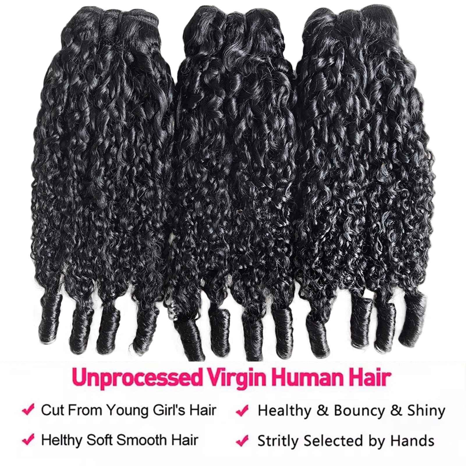 12A Burmese Curly Bundles Human Hair 24 Inch 100% Unprocessed Virgin Hair Kinky Curly Bundles Water Wave Human Hair Bundles for Women