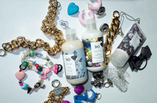 R+Co JEWELRY BOX Kit – Color-Protecting Hair Set | Includes GEMSTONE Color Shampoo (8.5 oz), Conditioner (8.5 oz) & Ultra Shine Glossing Treatment (5 oz) | Vegan, Sulfate-Free | Limited Edition