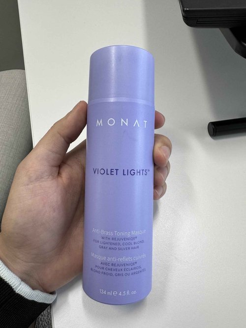MONAT Violet Lights Anti-Brass Toning Masque – Natural Radiance – Illuminate Your Hair Naturally – Tone Unwanted Brassiness