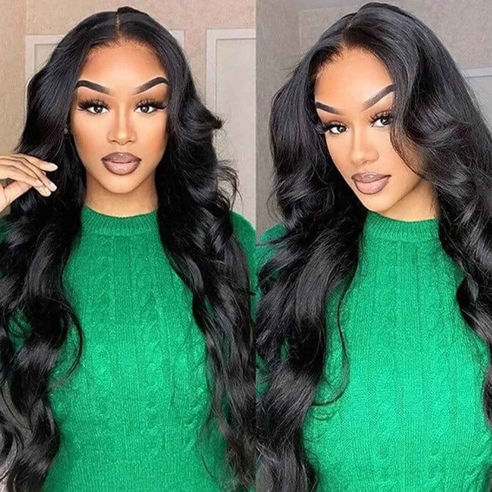 30 Inch Lace Front Wig Human Hair 13x6 HD Body Wave Lace Front Wigs Human Hair Pre Plucked 180 Density Frontal Wigs Human Hair wigs for Black Women 10A Glueless Wigs Human Hair Pre Plucked wig
