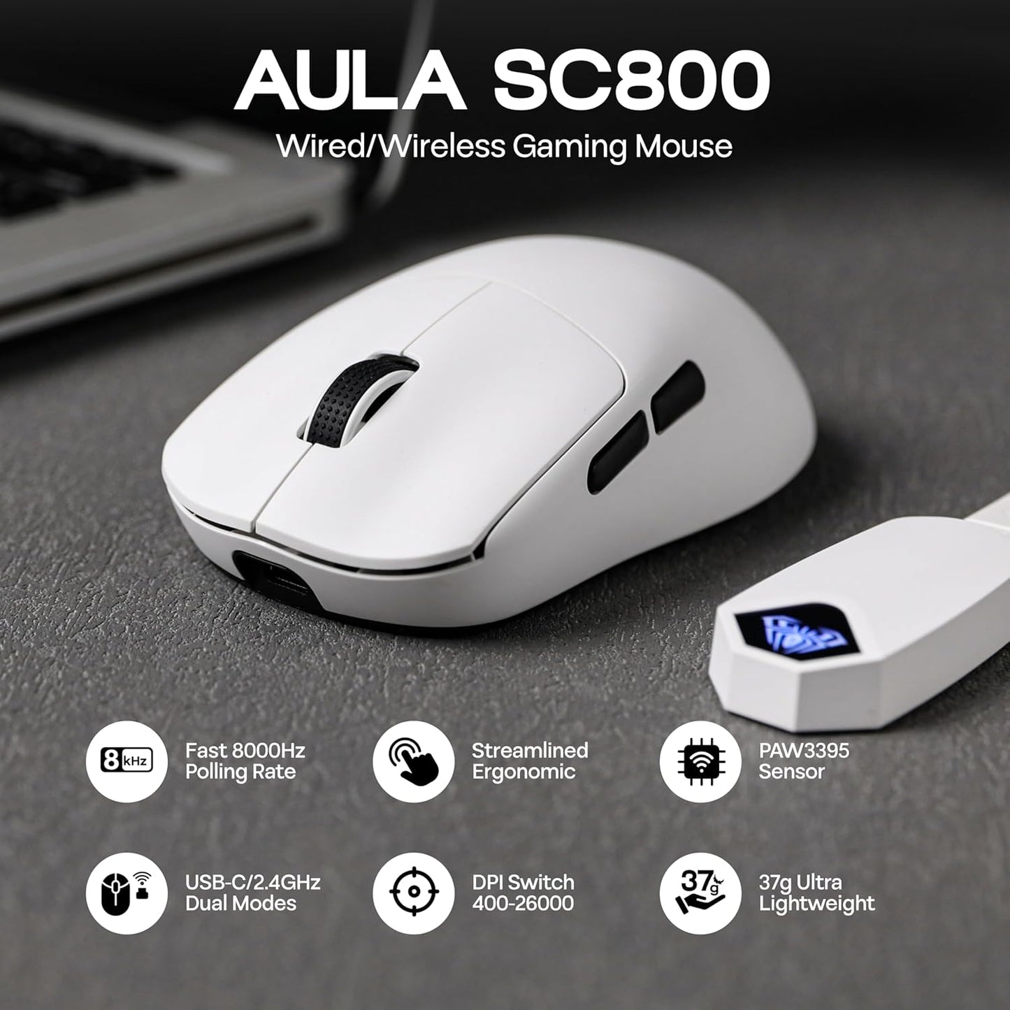 AJAZZ AK980 98% Mechanical Keyboard with Aula SC800 Gaming Mouse