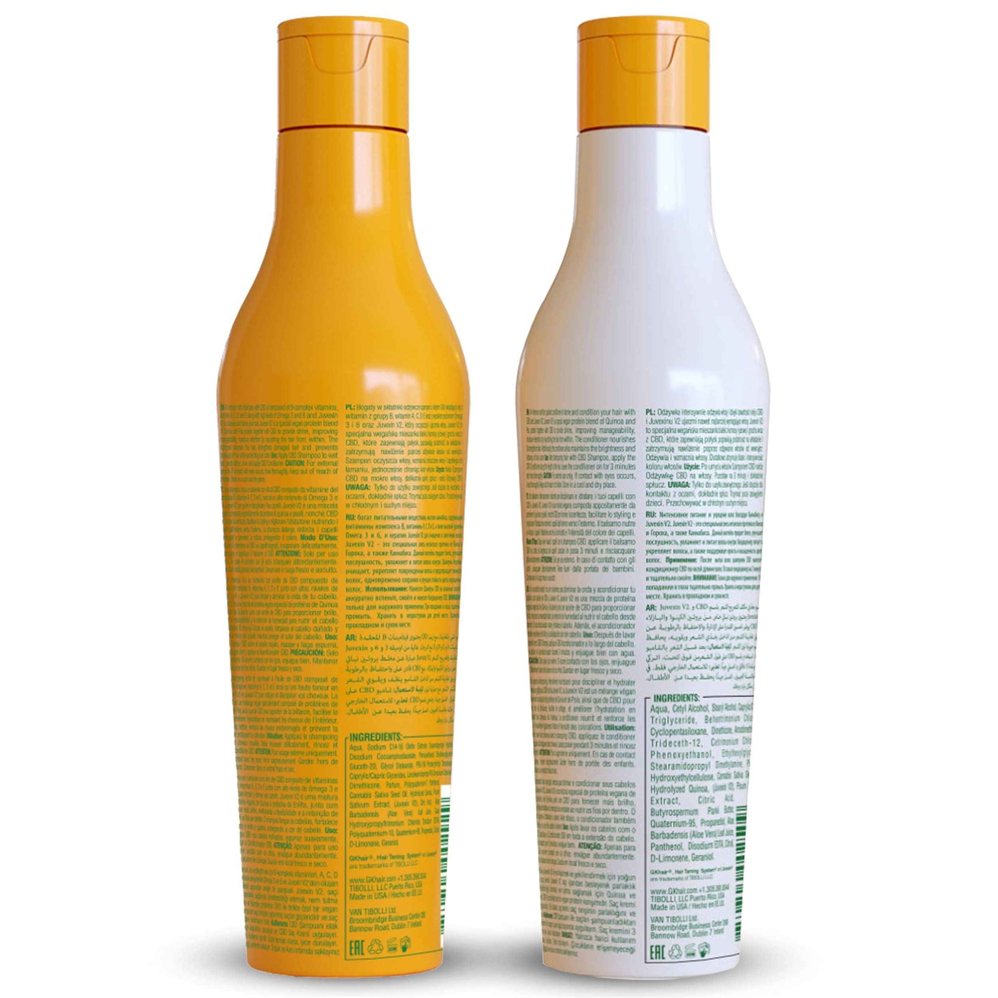 GK HAIR Hemp Shampoo and Conditioner Sets Hydrating Strengthening Color Treated Damaged Repair Provides Nourishing & Shine Natural Organic Vegan Sulfate Paraben Free (Duo)