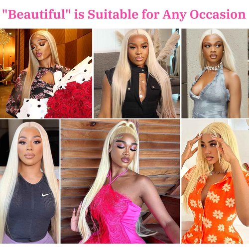 ZyBeidi 30 Inch 613 13x6 Lace Front Wig Human Hair Straight Human Hair Wig 180 Density Honey Blonde Wig Human Hair For Black Women