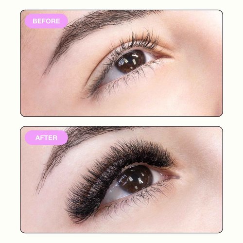 Curacoro Promade Mix 1500 Fans - Handmade Volume Eyelashes, Multi Selections From 5D To 12D, C CC D Curl, Thickness 0.03~0.1 mm, 9-18mm Length, Long Lasting & Easy Application (5D-0.07 CC, 9-14mm)