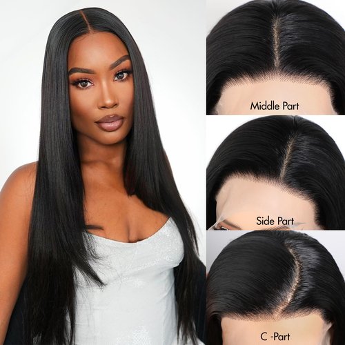 Straight Lace Front Wigs Human Hair 220% Density 15A Grade Real Full Lace Wigs 13x4 Hd Lace Front Wigs Human Hair 20 Inch Straight Wigs Human Hair Pre Plucked With Baby Hair Natural Hairline