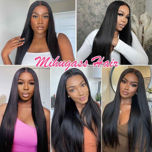 Mihugass Injected Clip in Extension Human Hair Straight Clip Ins for Women Brazilian Injected Clip ins Human Hair Natural Color 8 Pcs with 18 Clips 120g/Set (20 inch)