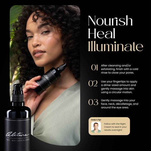 Alitura Naturals Face Moisturizer for Men & Women – 100ml Daily Hydrating Cream with Aloe Vera, Bee Propolis, Sea Buckthorn, & Honey – Anti-Aging, Soothing, Non-GMO, USA Made