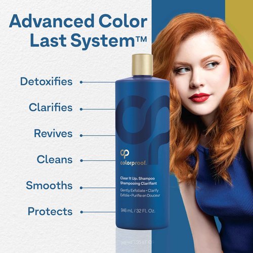 Colorproof Clear It Up Clarifying Shampoo 32 Fl. Oz. Shampoo for Color Treated Hair, Coconut & Lemongrass Scent