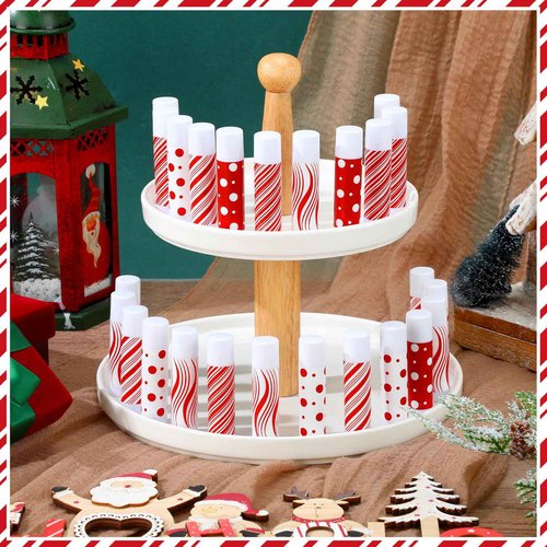 Siifert 150 Pcs Christmas Candy Flavor Lip Balms Bulk Holiday Peppermint Candy Flavor Lip Balms Christmas Party Gifts Stocking Stuffers Bulk Thank You Gifts for Employee Staff Coworkers Teacher
