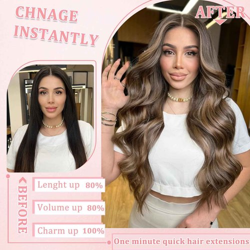 Clip in Hair Extensions Real Human Hair Clip in Extensions for Women Seamless Invisible Chestnut Brown Natural Remy 100% Human Clips ins Extension 8pcs Double Weft 24 inch 4.2oz/120g