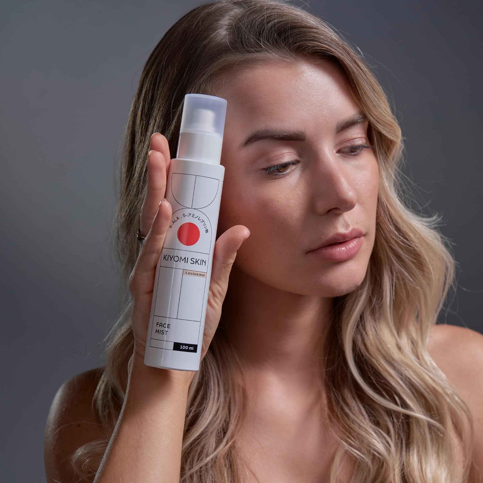 Kiyomi Skin Face Mist Moisturizer - Calming Facial Moisturizing Spray with 5-ALA, Hyaluronic Acid, Green Tea, Lavender - Fast-Absorbing Hydrating Antioxidant Spray for All Skin Types - 3.3 Fl Oz