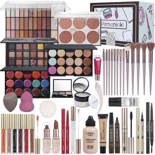 All in One Makeup Kit for Women Full Kit, Makeup Gift Set for Girls & Teen, Travel Makeup Set, Professional Makeup Kit Includes Kit Eyeshadow Lipstick Brow Pencil Eyeliner Brush Set (set1)