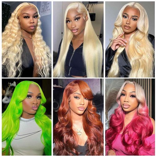 Goalroya 613 Lace Front Wig Human Hair 200 Density 13x6 Blonde Wig Human Hair Straight Pre plucked for Women 613 HD Lace Frontal Wig 26 Inch