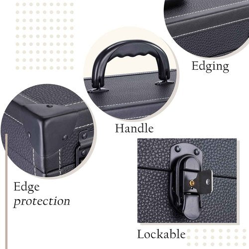 Frenessa Rolling Nail Case - Wheeled Vegan Leather Manicure Storage Organizer for Nail Technicians, Cosmetologists, and Stylists