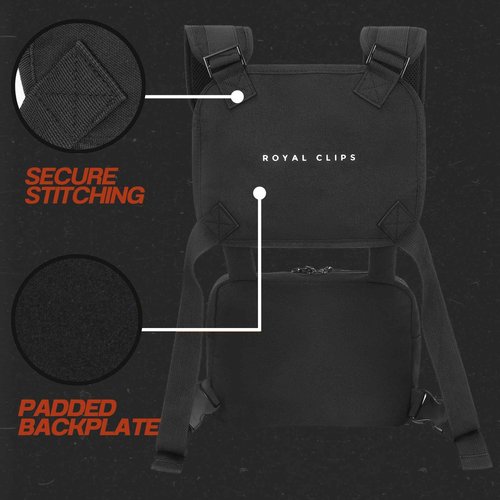 Royal Clips Fade Pack | Travel Bag for Barbers | Barber Vest | Hair Clipper Travel Bag - Ideal Gift for Men, Husband, Boyfriends, Family & Friends - Black