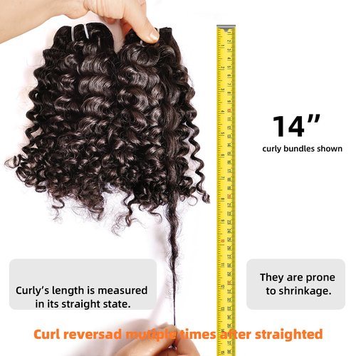 Clytie Raw Short Natural Brown Curly Bundle Human Hair, 5 Years Lasting Tight Curly Bundle Human Hair Dark Brown Real Unprocessed One Donor Virgin Human Hair Deep Curly Weave Sew in Single 10 Inches