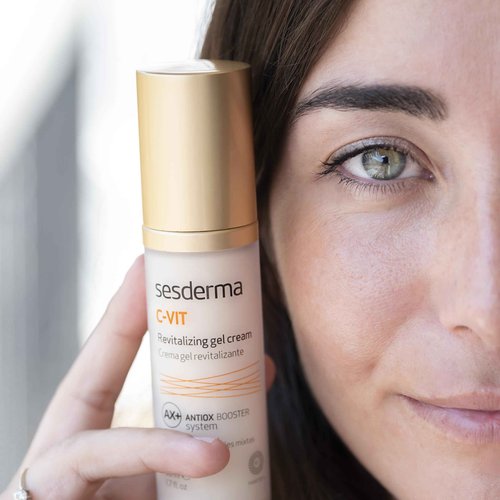 Sesderma C-VIT Revitalizing Gel Cream, Powerful Antioxidant Gel Cream Infused with Vitamin C & Hyaluronic Acid for Youthful, Vibrant Skin, 1.7 fl oz