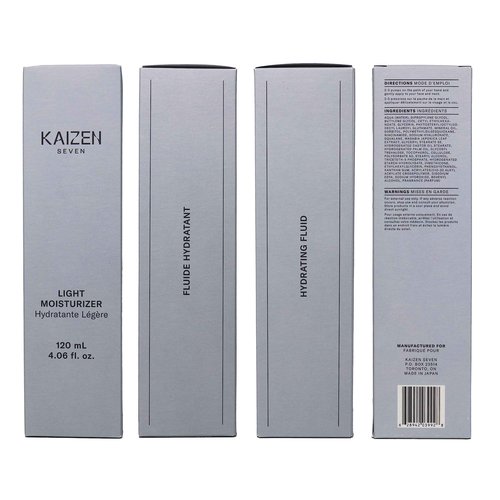 Kaizen Seven 2-Step Set for Men | Made in Japan | Face Wash 100ML and Light Moisturizer 120ML