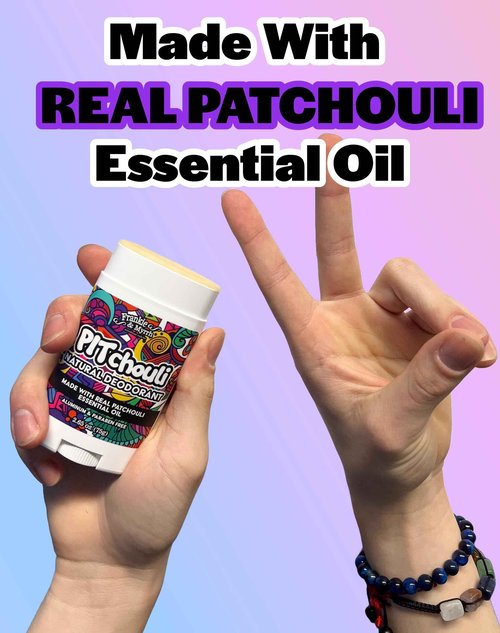 Frankie & Myrrh PITchouli 3 Pack | Natural Patchouli Deodorant | Real Essential Oils | Aluminum Free-Baking Soda, Coconut Oil and Shea Butter (2.56 oz ea) Paraben and Phthalate Free