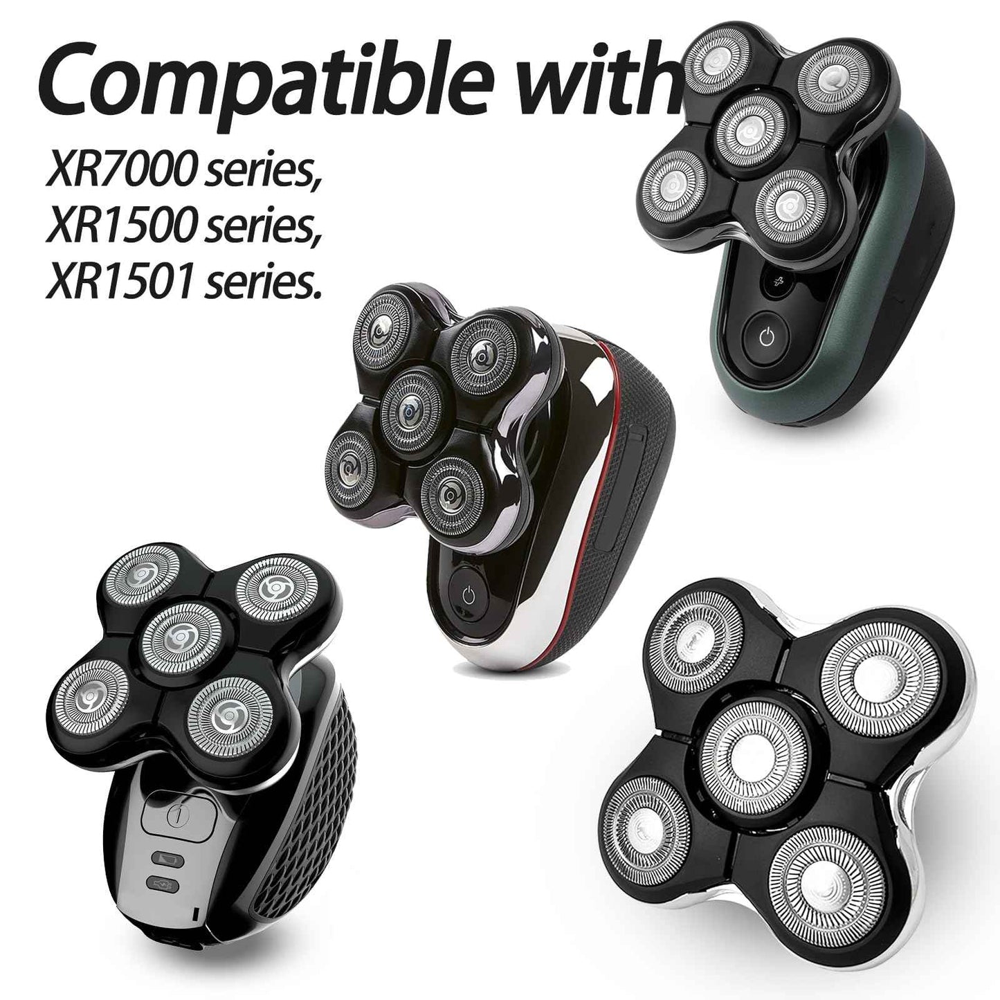 3Pack Blade Pro Replacement Head Compatible with Remington Balder Pro XR7000, 5 Dual Track Shaver Heads for a Smooth and Close Shave with No-Irritation.(Pack of 3)