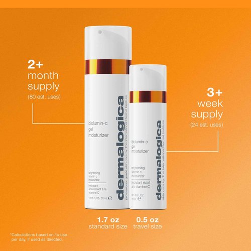 Dermalogica Biolumin-C Gel Moisturizer, Face Moisturizer with Hyaluronic Acid and Vitamin C - Boosts Radiance, Brightens, Provides Weightless Hydration, 1.7 Fl Oz