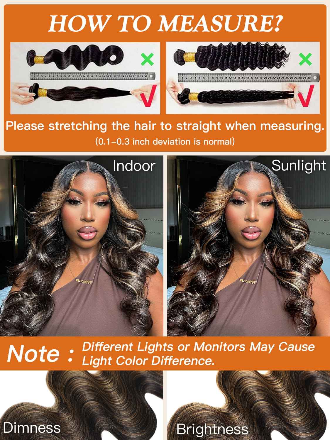 Honey Blonde Highlight Body Wave 2x6 Closure with Bundles 12 14 16 +10 Inch, 1b/27 Black and Blonde Balayage Loose Wave Sew In Weave Bundles with HD Lace Closure