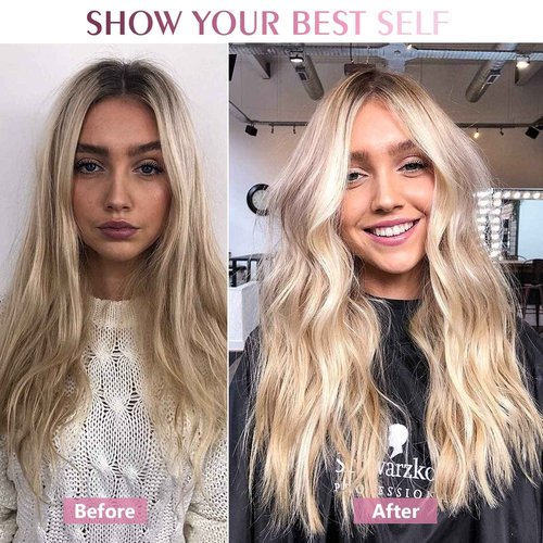 Fimislosion Real Hair Extensions Clip in Human Hair, Seamless Clip in Hair Extensions Real Human Hair, 16 Inch Clip ins extensions for women, Honey Blonde With Bleach Blonde 120G 7Pcs