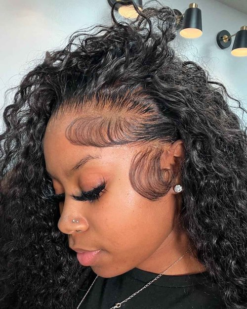 26 Inch Deep Wave Lace Front Wigs Human Hair 200 Density 13x6 HD Transparent Jerry Curly Lace Front Wigs Glueless Wigs Pre Plucked Deep Curly Human Hair Wig for Women