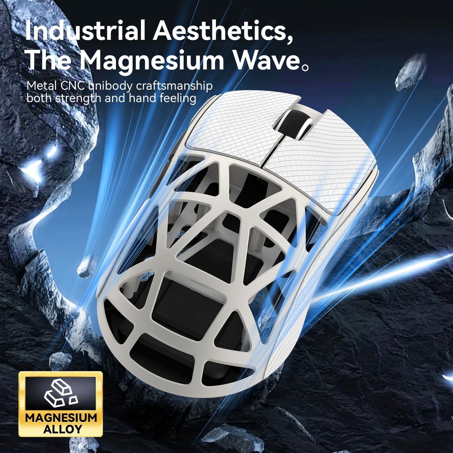 ZIYOU LANG x Attack Shark R2 Superlight Wireless Gaming Mouse,Magnesium Alloy, PixArt PAW3950 Sensor,Adjustable 42K DPI,8K Hz Polling Rate,5 Programmable Button,Long Battery Life,PC/Mac/Xbox/PS-Grey