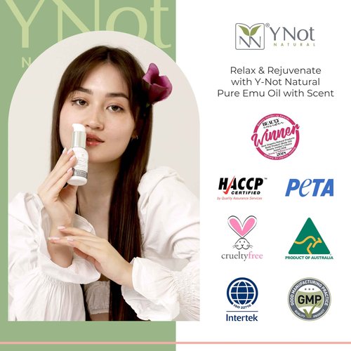 Y Not Natural Emu Oil Pure Skin Moisturizer - Nail, Body, Face, Scalp & Hair Moisturizer with Omega 3, 6, 9, Vitamins, & Minerals - Australian Emu Oil for Skincare 200mL, Blue Gum Eucalyptus