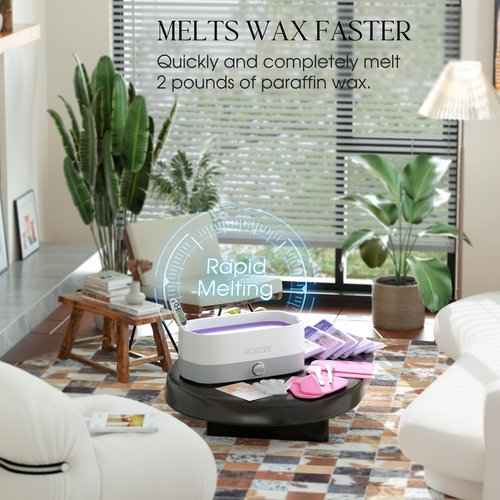 Achzzy Paraffin Wax Machine for Hands and Feet, 4000ml Paraffin Bath, Paraffin Wax Warmer with Refills, Fast Wax Meltdown, Precision Temperature Control