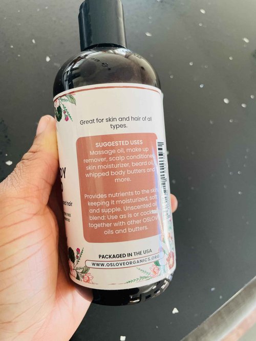 Oslove Organics Organic Face and Body Oil Unique blend of 12 virgin organic carrier oils | Use as is or for making lotions, body butters, serums, soaps-12 oz (12)