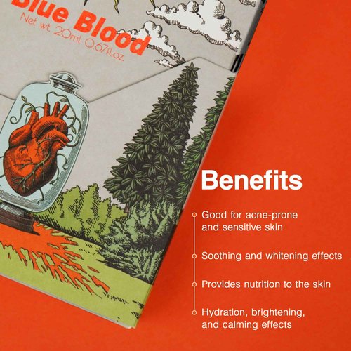 VQM AXENDA Blue Blood, Hydrating Korean Skin Care, Glassskin, Qucikly Soothing for Acne, Sensitive, Dryness Skin, With Centella Asiatica 20ml/0.67fl.oz *2