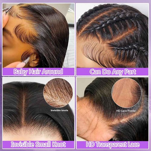 Body Wave Lace Front Wigs Human Hair 200 Density Frontal Wigs Human Hair 13x6 Hd Lace Front Wigs Human Hair Pre Plucked Brazilian Virgin Hair Glueless Wig 20 Inch Body Wave Wig for Women Natural Black