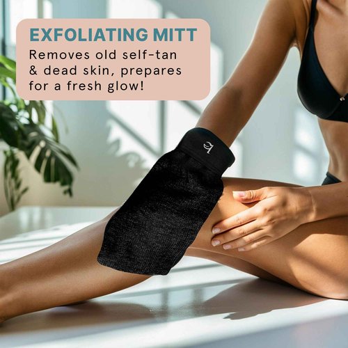 Tanning Lotion Self Tanner Kit - USA Made with Organic & Natural Ingredients, Self Tanning Lotion Face Tanner & Application Kit, Non Toxic Gradual Tan, Sunless Tan for Women & Men