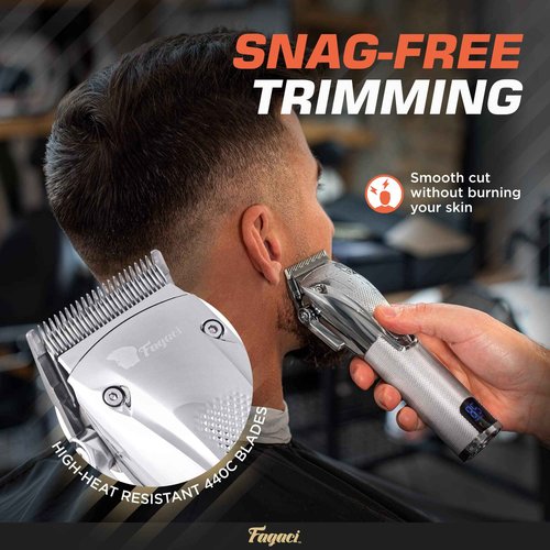 Fagaci Hair Clippers for Men Professional with Precise Cutting, Turbo Power Professional Barber Clippers Cordless, Powerful Motor Fade Mens Hair Clipper Set, Precision Blades Haircut Machine Kit