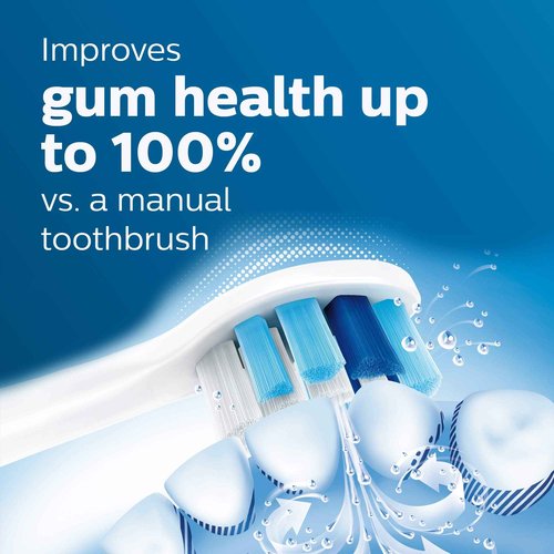 Philips Sonicare Genuine Sensitive Replacement Toothbrush Heads for Sensitive Teeth, 3 Brush Heads, White, HX6053/64 | Philips Sonicare Genuine G2 Optimal Gum Care Replacement Toothbrush Heads, 3 Brush Heads, White, HX9033/65