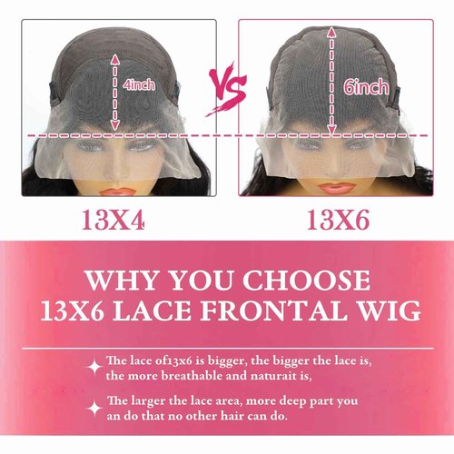 Beworthair 13x6 Body Wave Lace Front Wigs Human Hair Pre Plucked 220% Density HD Transparent Lace Frontal Wigs Human Hair Lace Front Wigs for Women With Baby Hair Wig (Black, 16 Inch)