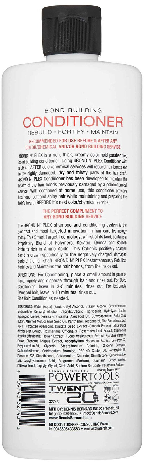 POWERTOOLS 4BOND Bond Building Conditioner | Restore Damaged Hair | Contains Advanced Polymers, Keratin, Baobab & Quinoa Proteins (26 Fl Oz)