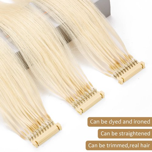 6D First Generation Hair Piece, 100% Real Natural Hair Extensions, Can Perm and Dye Hair No Tangling, Ten Bunches in a Row (20Inch, #60）