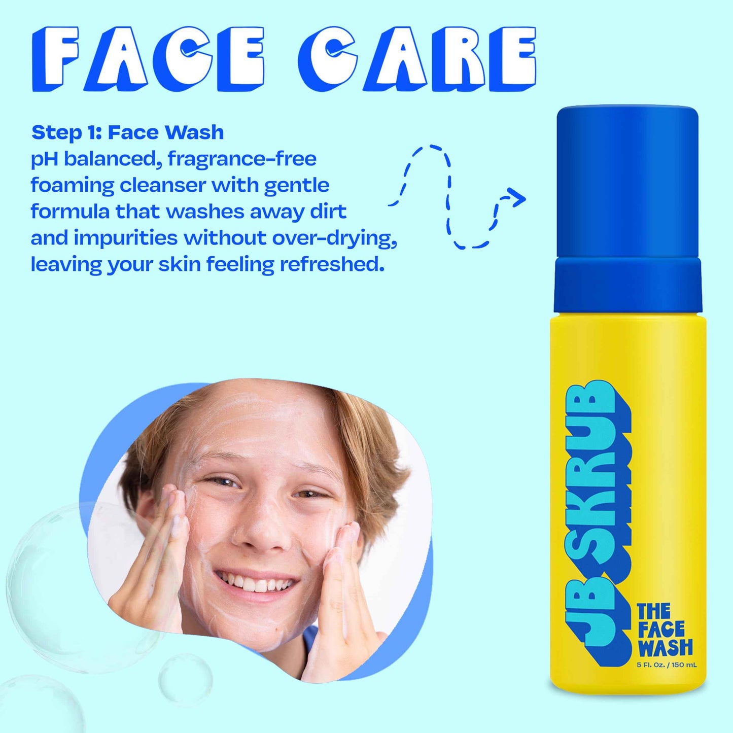 JB SKRUB The Face Kit – Pimple Patches, Pads, Wash & Lotion – Complete Skincare Set for Kids, Tweens & Teens