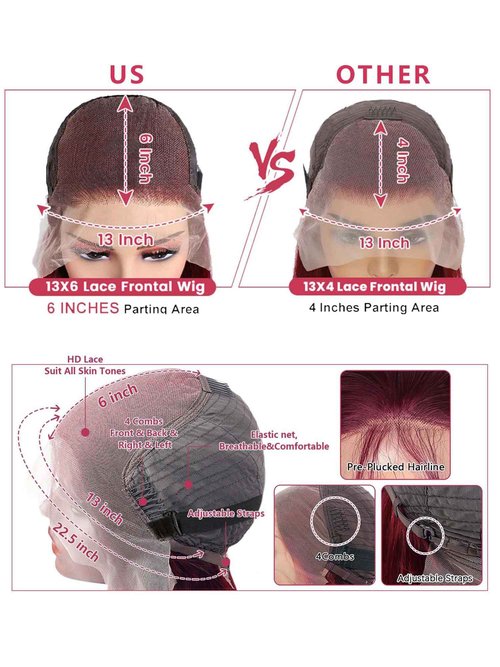 99j 13x4 Body Wave Lace Front Wigs Human Hair Pre Plucked 200 Density HD Lace Front Wigs for Women Glueless Wigs Human Hair Natural Black Color 24 Inch