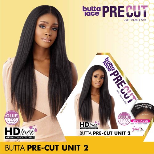 Sensationnel Butta Lace Precut Wigs - Unit 2 Glueless Extra Wide 5 Inch Deep Parting Synthetic Pre Tweezed Smaller Knot Hairline (SH/HONEY)