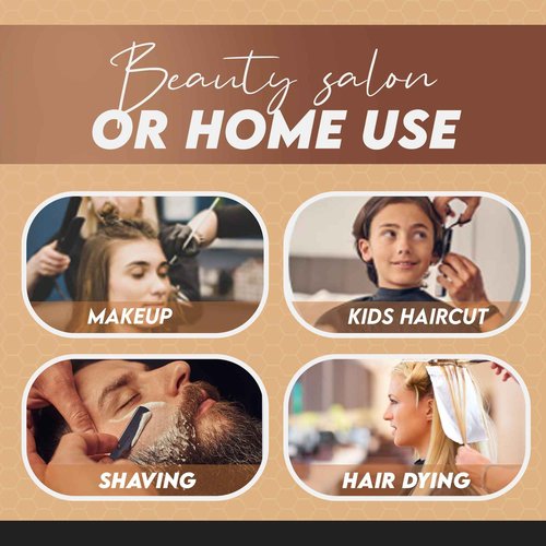 The Weighted Cape 1.5 & 3lb Kids Set (Ages 3–13) – Weighted Hair Cutting Barber Capes with Elastic Collar, Waterproof Salon Capes for Added Comfort, Perfect for Barber & Hairstylist (52 x 36 in)