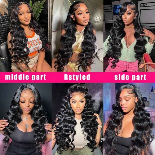 McyMoy Body Wave Lace Front Wigs Human Hair Pre Plucked Pre cut 26Inch 13x4 HD Lace Front Wigs 180% Density Body Wave Human Hair Wig with Baby Hair Glueless Lace Frontal Wigs